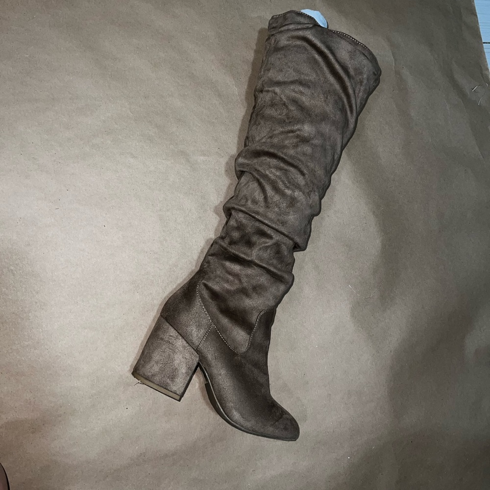 Thigh high boot nude SHEIN